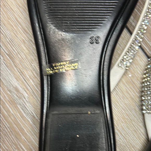 Apri -Man Made in Italy White Rhinestone Sandals with Cushioned Footbed - Picture 8 of 9